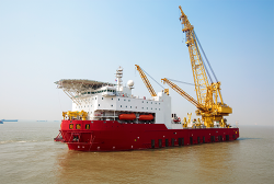 Sapura's ship over the sea